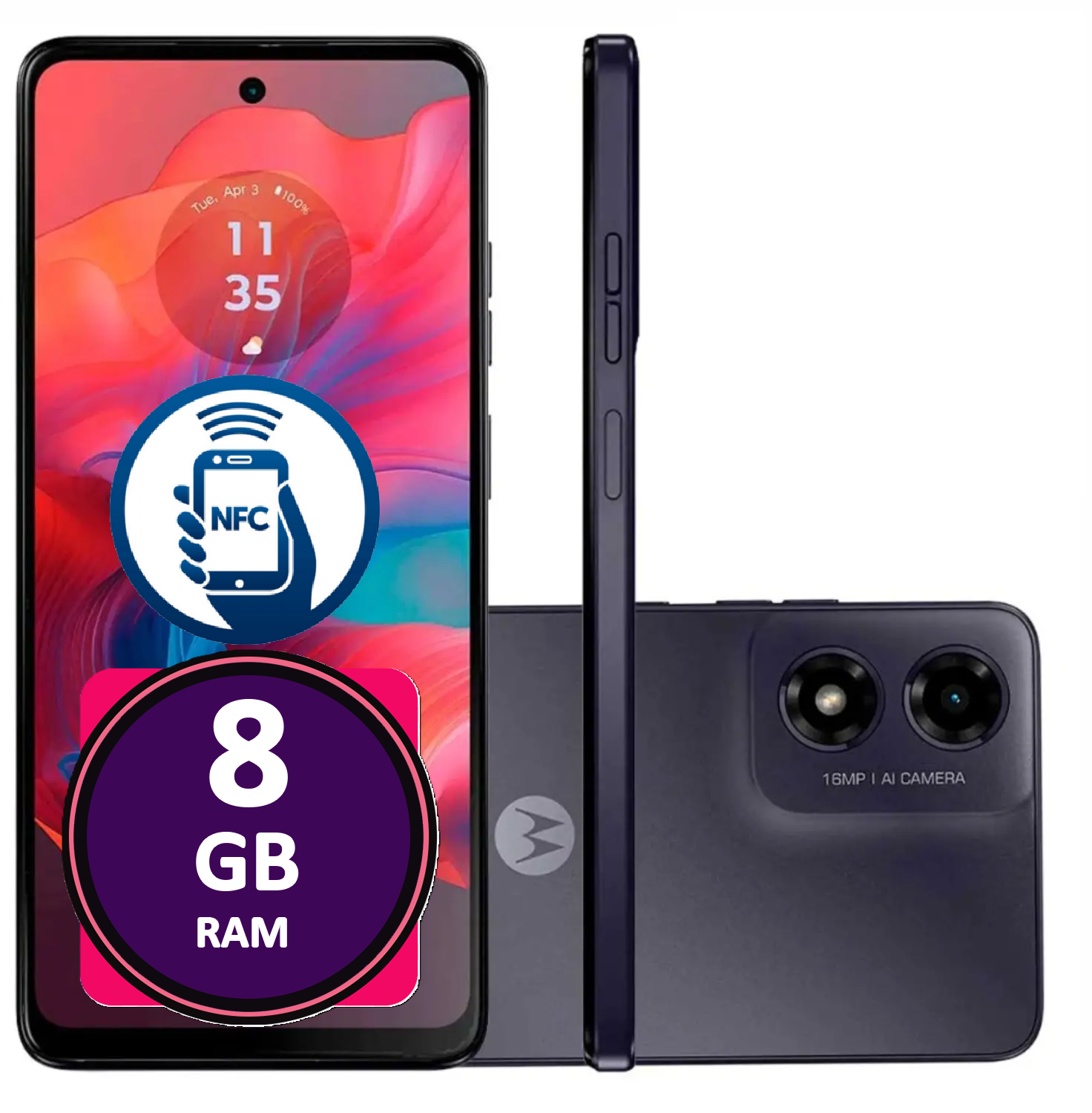 Motorola G24 Dual Sim 128 Gb Grafite Com NFC 16gb Ram Boost