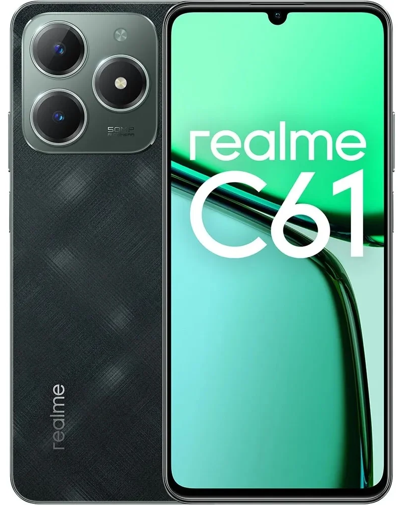 Realme C61 128 GB Darck Green (Verde Escuro) Tela de 6.74